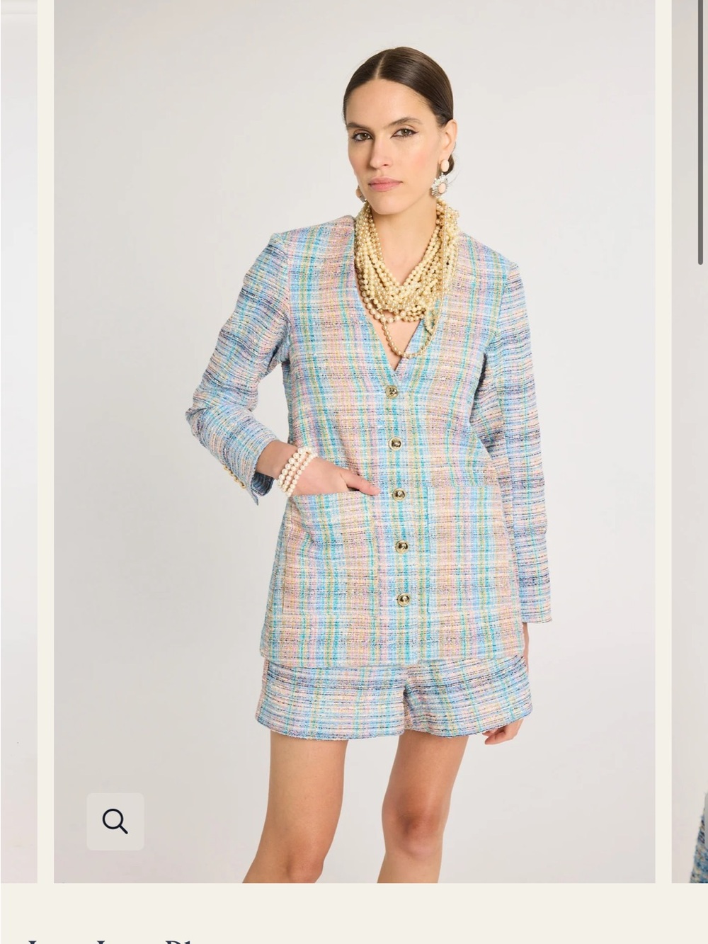 Eleanor Leftwich Lou Lou Blazer in Melon Tweed